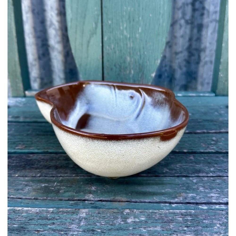 Vintage Frankoma Pottery 4N Lazy Bones Serving Bowl Desert Gold Sapulpa Clay MCM - Picture 8 of 10